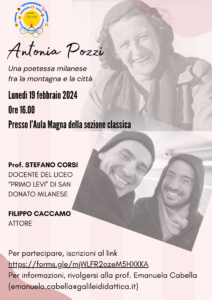Locandina conferenza su Antonia Pozzi